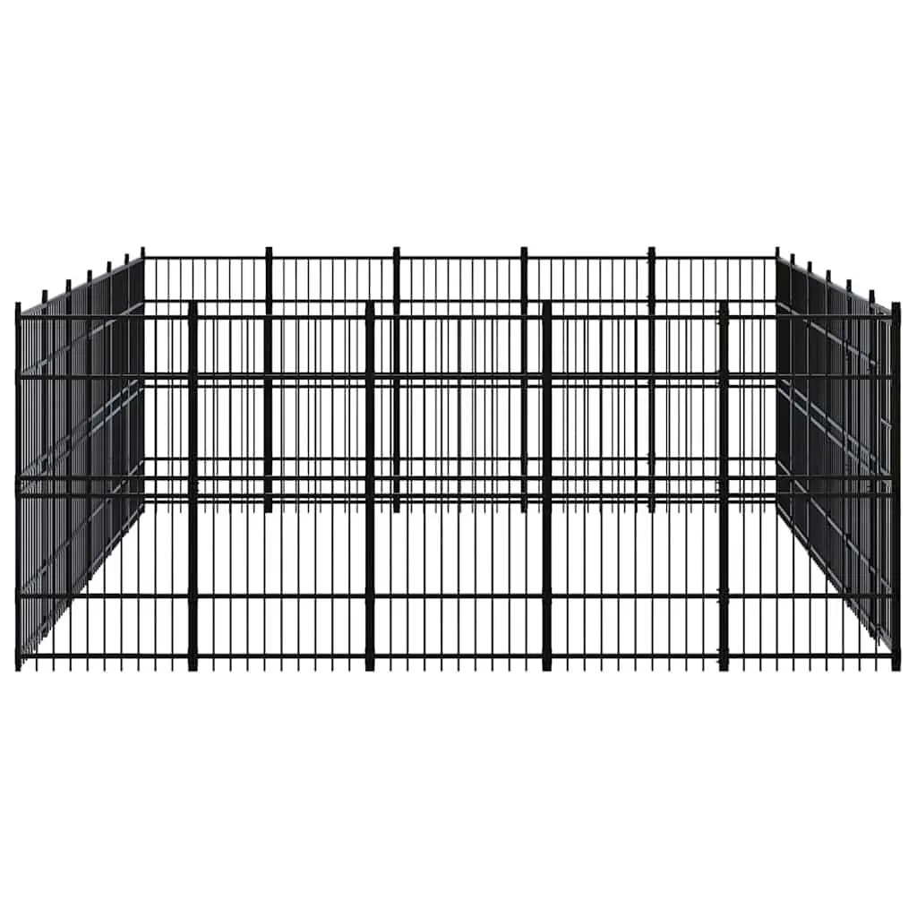 Dog Kennel Outdoor Exercise Pen Enclosure Large Black