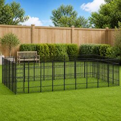 Reliable Large Dog Kennel for Safe Outdoor Play