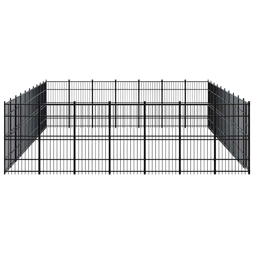 Dog Kennel Outdoor Exercise Run Enclosure Large Black