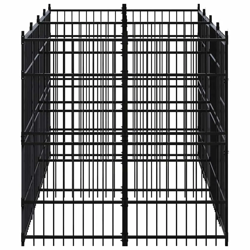 Outdoor Dog Exercise Pen Steel Play Yard Safety Barrier Black