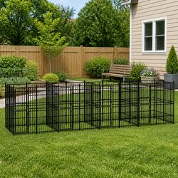 Reliable Outdoor Dog Kennel with Safe Play Features