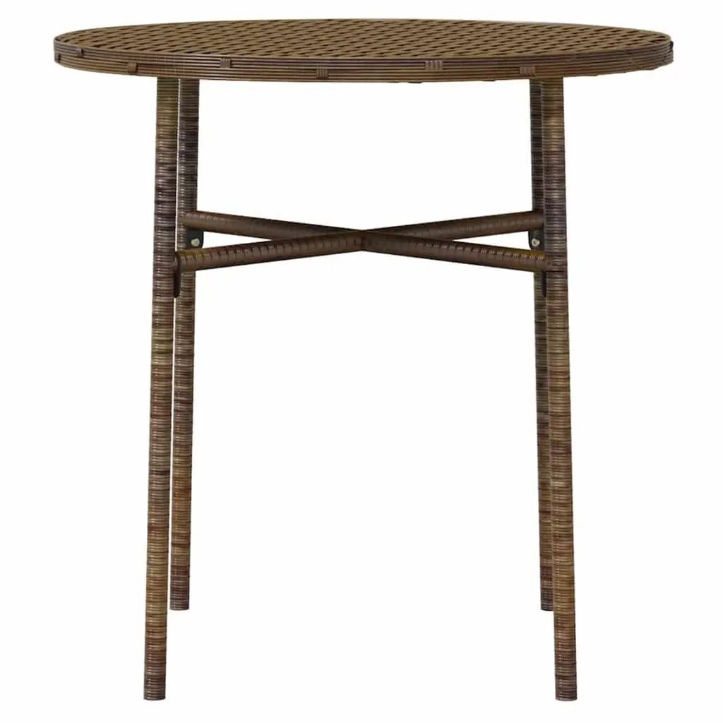 3 Piece Outdoor Dining Set Garden Patio Furniture Brown Table Chairs