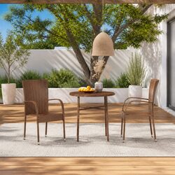 Warm and Durable 3 Piece Garden Dining Set for Your Outdoor Space