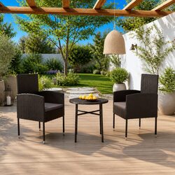 Reliable 3-Piece Garden Dining Set with Comfort