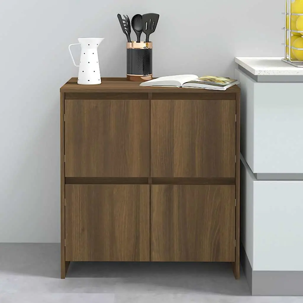 Sideboards Storage Cabinet 70x41x75 cm Brown Oak Engineered Wood 2 pcs