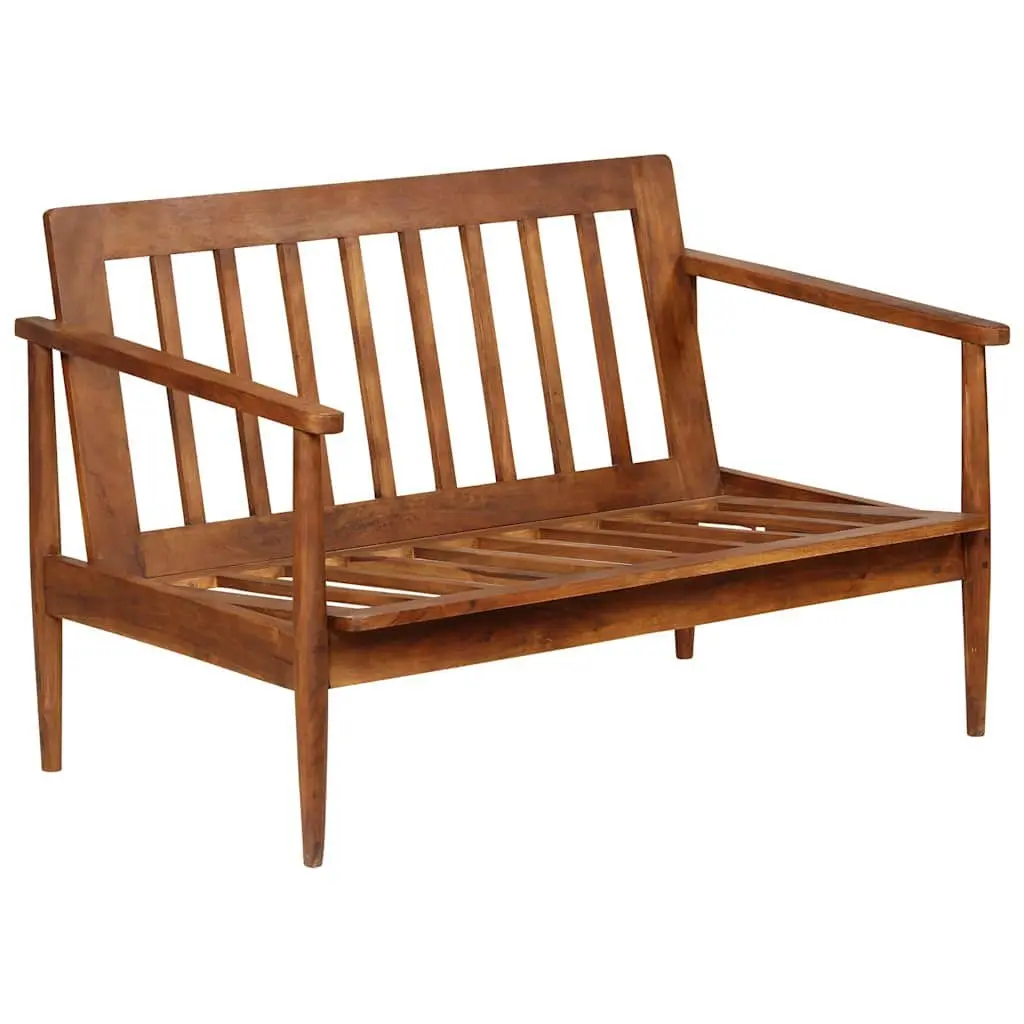 3 Piece Sofa Set with Acacia Frame and Goat Leather