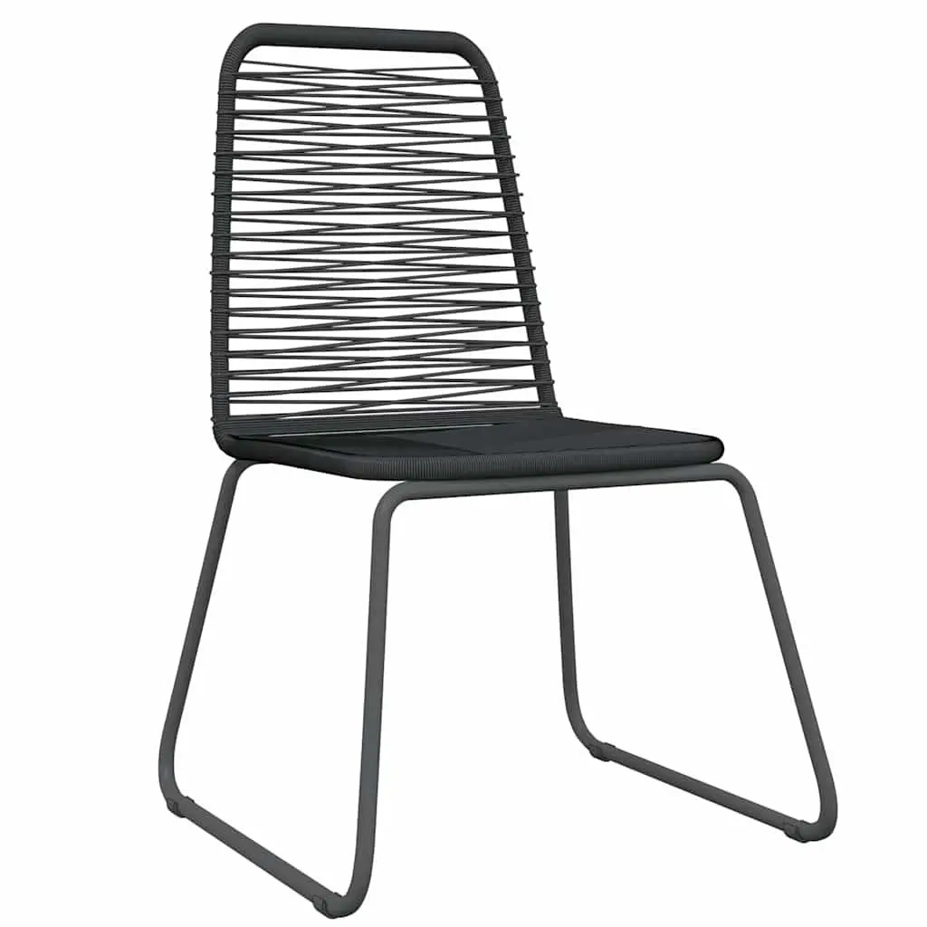 Garden Dining Set 3 Piece Outdoor Furniture Black Glass Table Patio Chairs