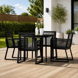 Value-Driven 5-Piece Garden Dining Set for Outdoor Use