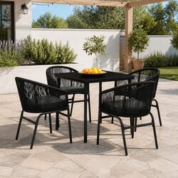Comfortable 5 Piece Dining Set for Outdoor Living
