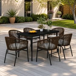 Comfort and Value: 7 Piece Dining Set for Outdoor Use