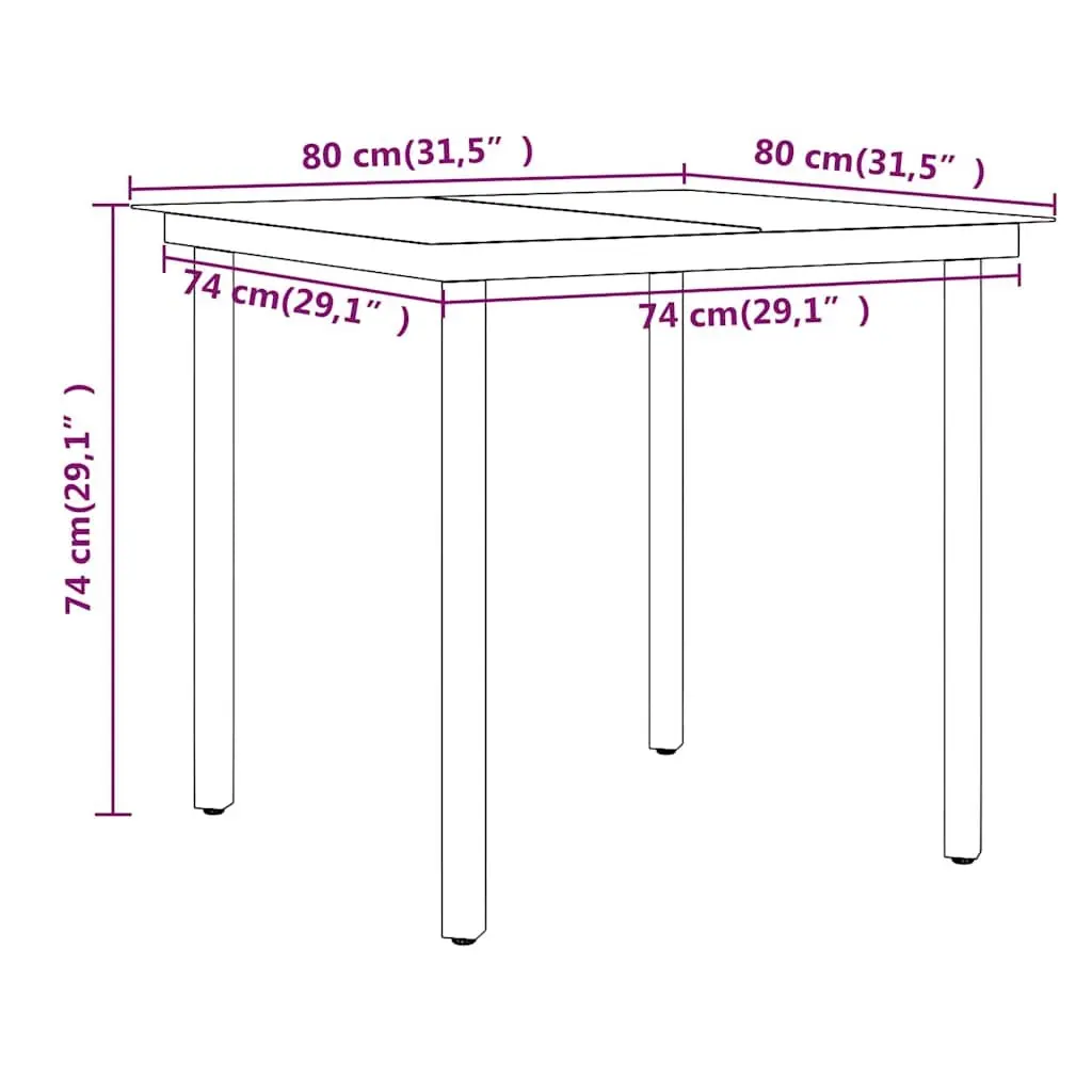 5 Piece Garden Dining Set for Outdoor Relaxation