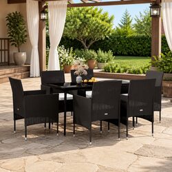 Reassuringly Practical 7 Piece Outdoor Dining Set