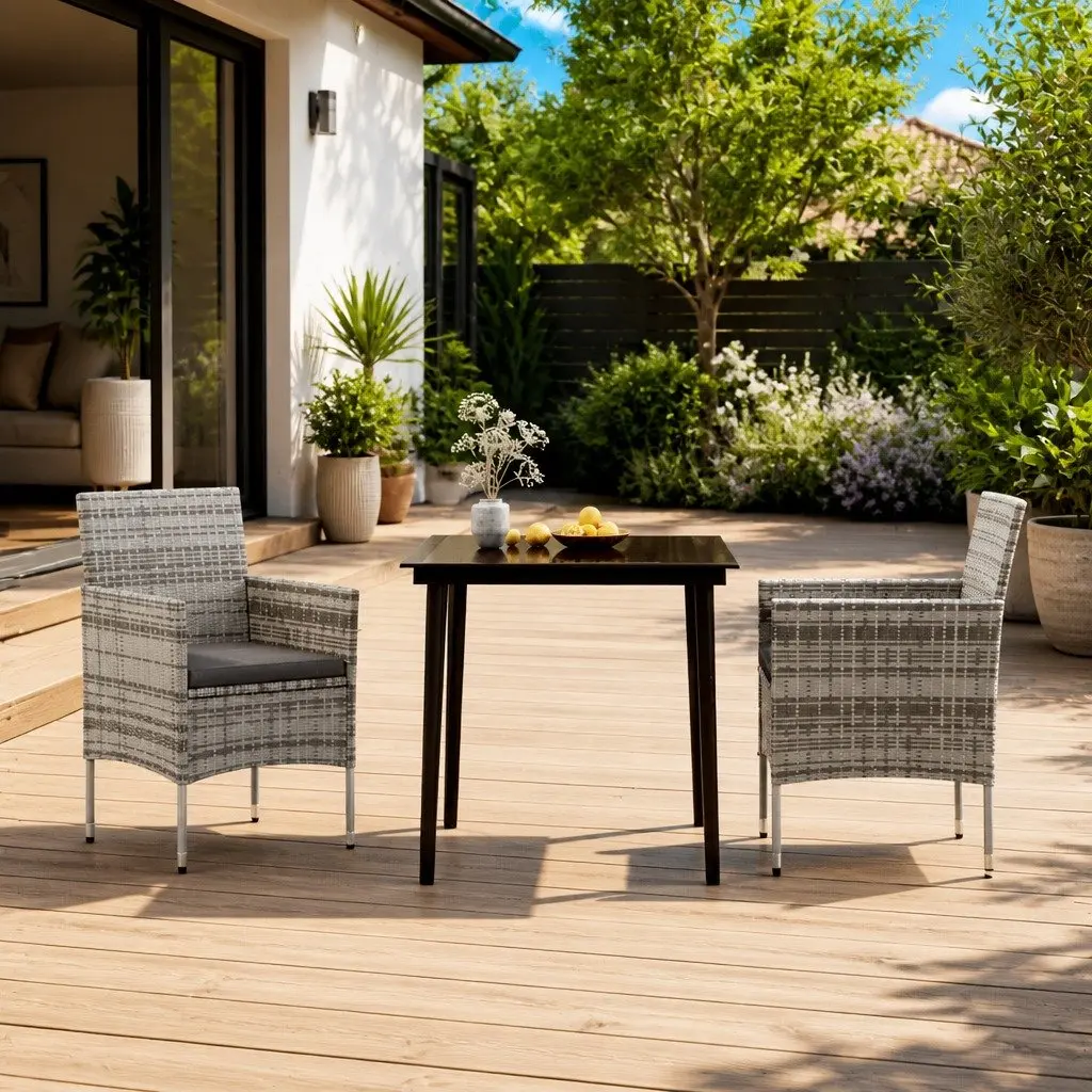 3 Piece Dining Set for Outdoor Enjoyment
