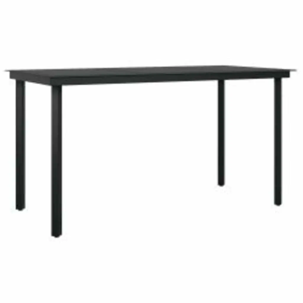 Outdoor Dining Set Grey Glass Table Rattan Chairs with Cushions 5 Piece