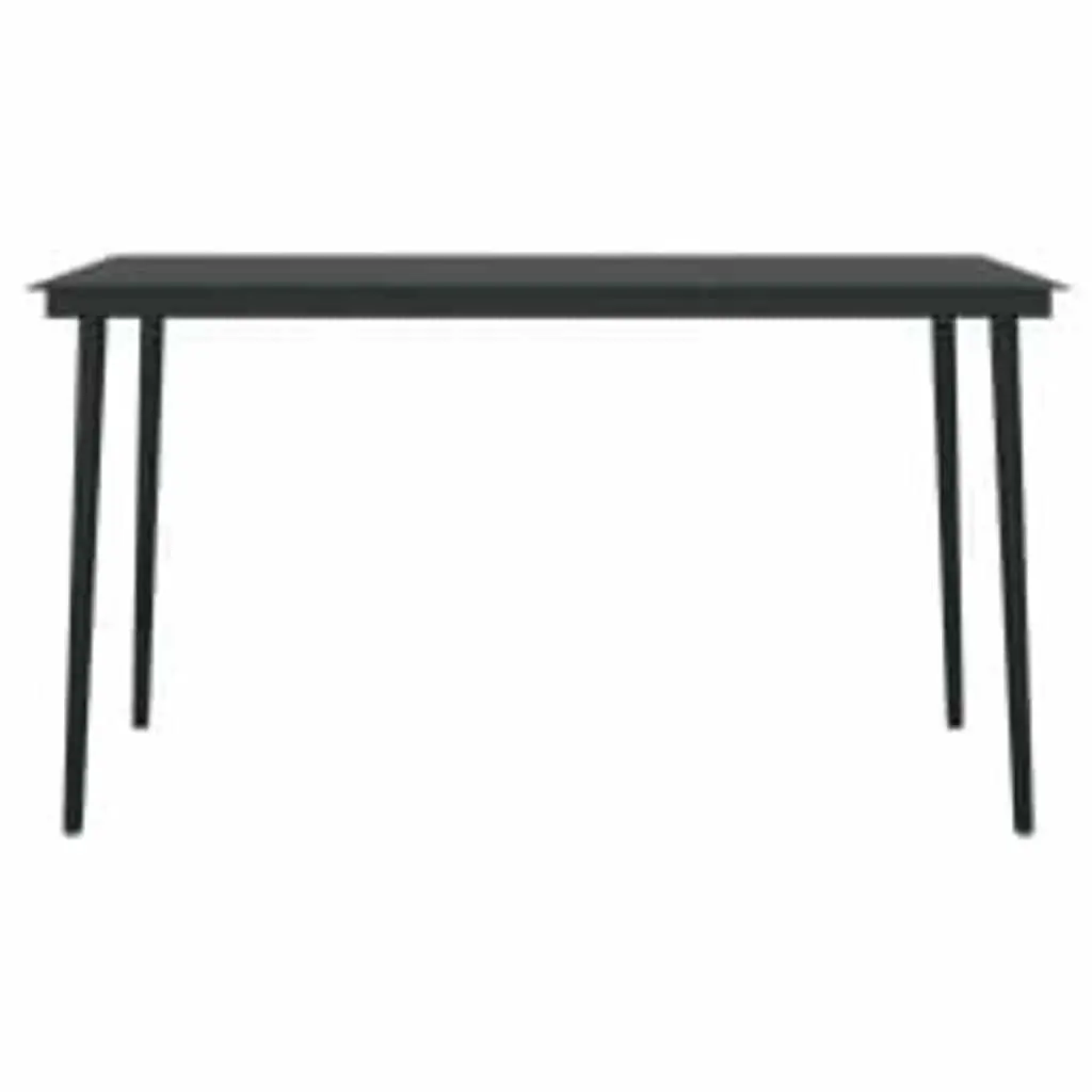 Garden Dining Set 5 Piece Outdoor Furniture Table Chairs Black Rattan