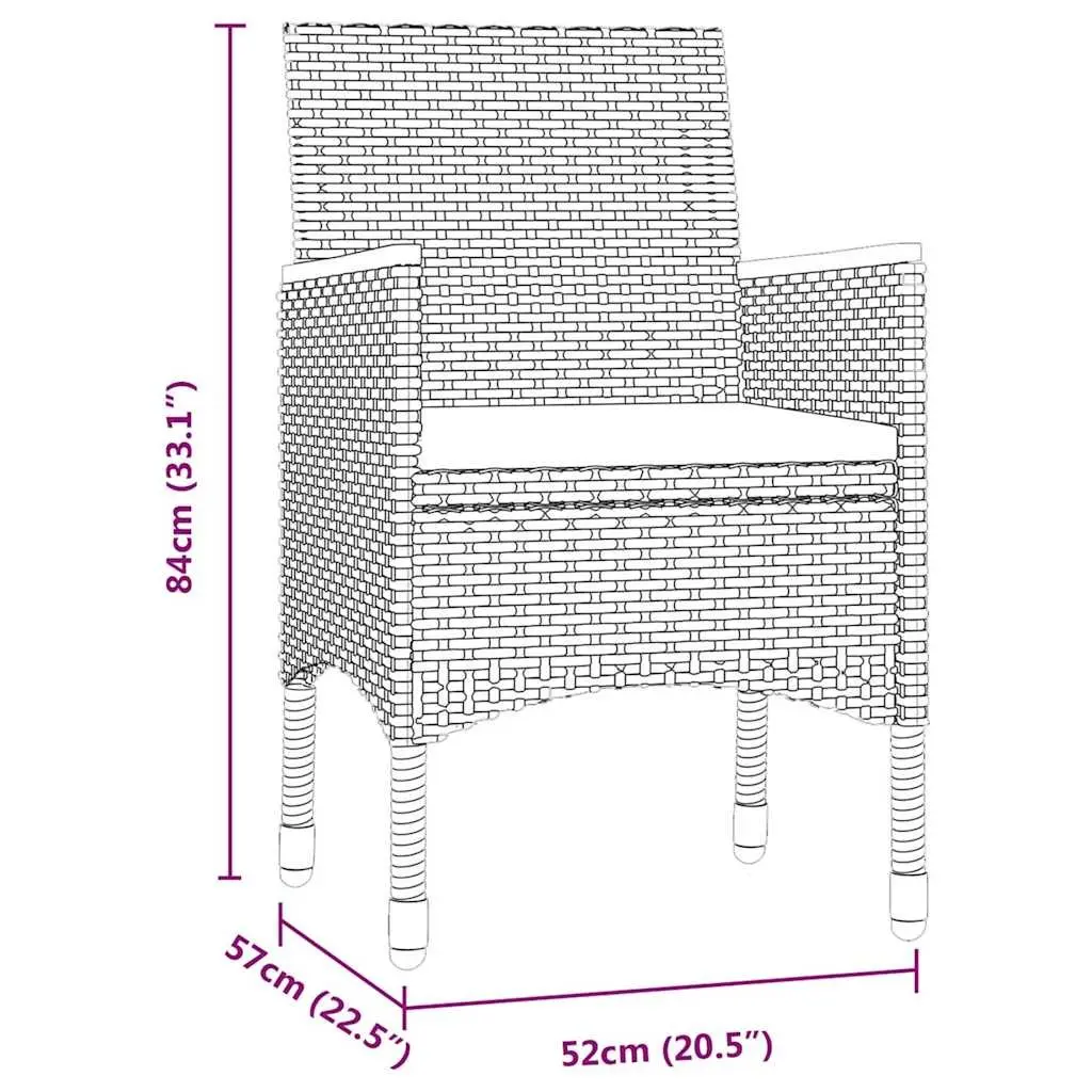 Outdoor Dining Set 5 Piece Glass Table Rattan Chairs Grey Patio Furniture