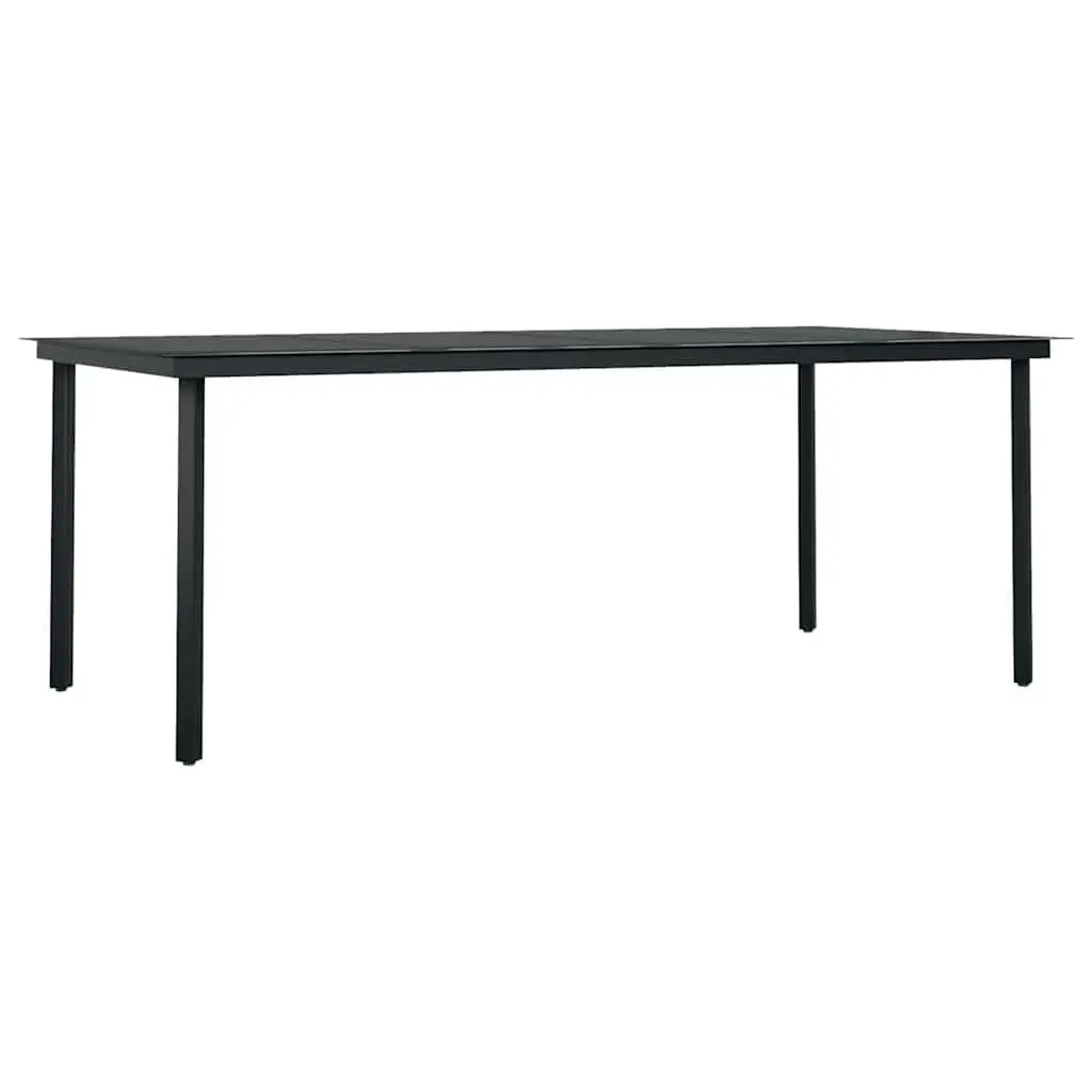Garden Dining Set 9 Piece Outdoor Furniture Table Chairs Grey Black Rattan