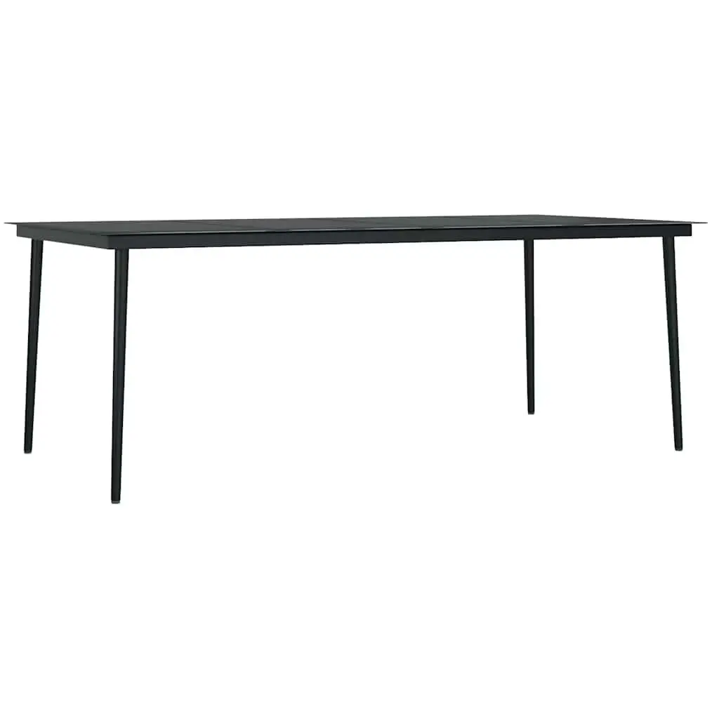 Garden Dining Set 7 Piece Outdoor Furniture Table Chairs Cushions Grey Black
