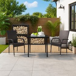 Reliable Outdoor Dining Set with Rattan Chairs