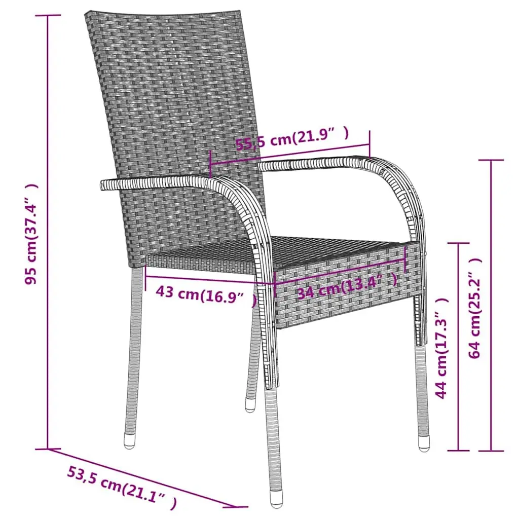 Outdoor Dining Set 5 Piece Black Rattan Chairs Glass Table Steel Frame
