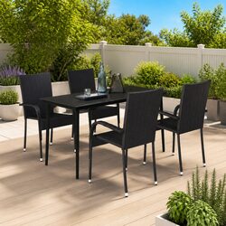 Reliable 5-Piece Garden Dining Set with Comfort and Style