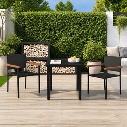 Affordable Black Garden Dining Set - Practical and Stylish