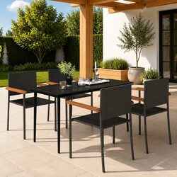 Comfortable and Durable 5 Piece Garden Dining Set