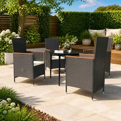 Warm 5 Piece Outdoor Dining Set with Comfort