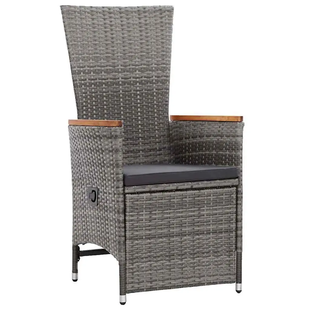 7 Piece Garden Dining Set Outdoor Patio Furniture Grey Rattan Chairs Table