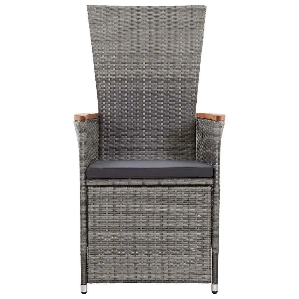 7 Piece Garden Dining Set Outdoor Patio Furniture Grey Rattan Chairs Table
