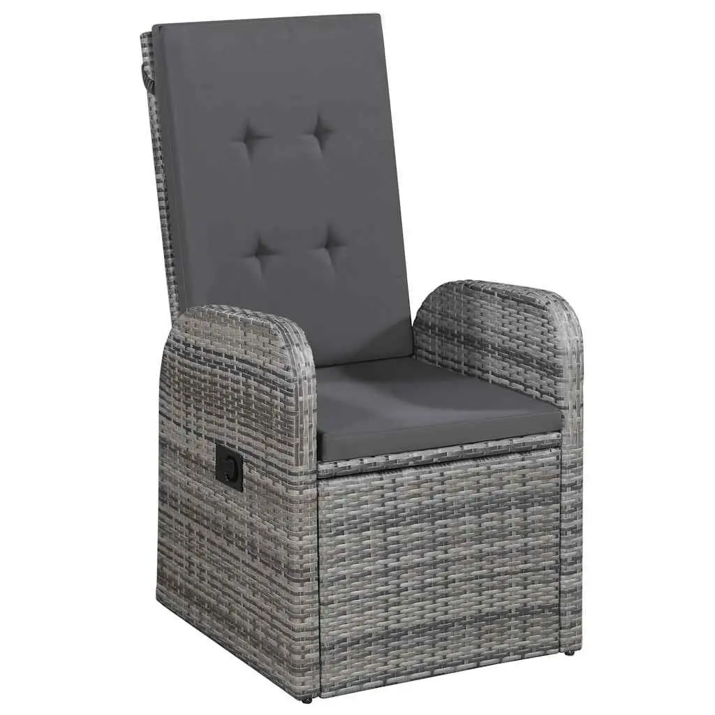 7 Piece Grey Rattan Dining Set