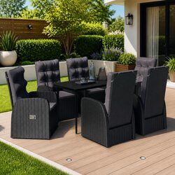 Reliable 7 Piece Outdoor Dining Set with Comfortable Cushions