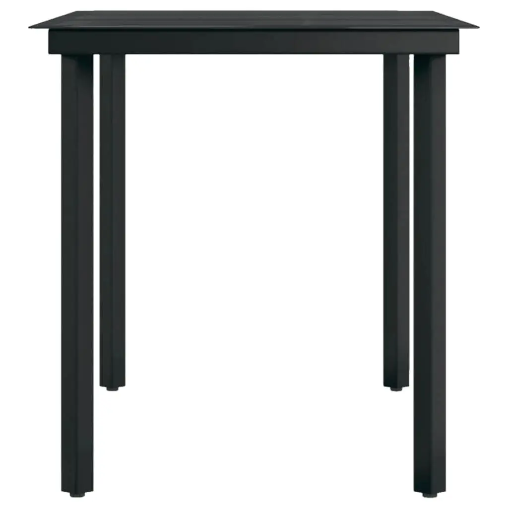 7 Piece Outdoor Dining Set Garden Furniture Table with Cushions Black