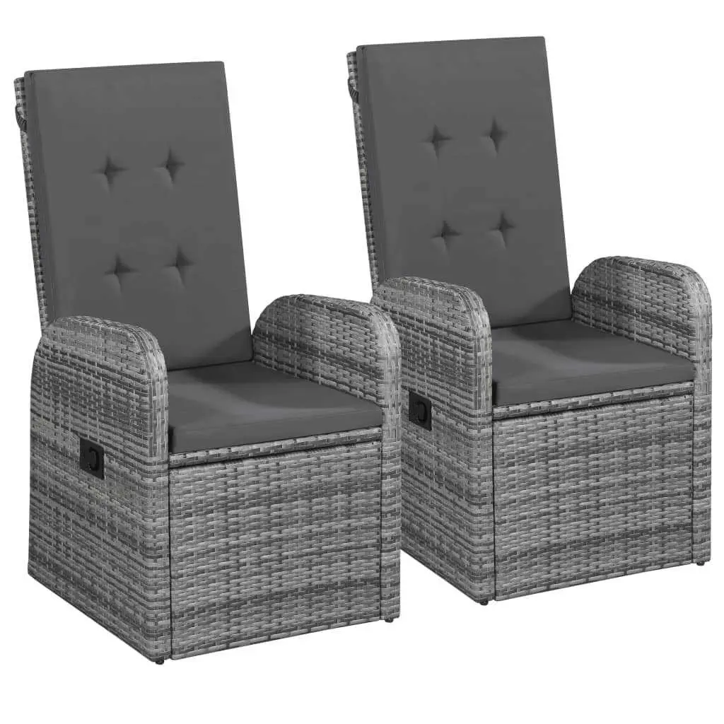 Garden Dining Set 7 Piece Outdoor Furniture Grey Patio Chairs Table