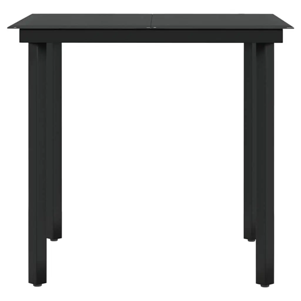 Garden Dining Set 5 Piece Outdoor Patio Furniture Table Chairs Black