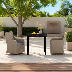 3 Piece Garden Dining Set: Comfort Meets Practicality