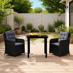 Comfortable 3-Piece Outdoor Dining Set with Easy Maintenance