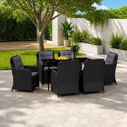 Comfortable and Stylish 7-Piece Dining Set for Outdoor Use