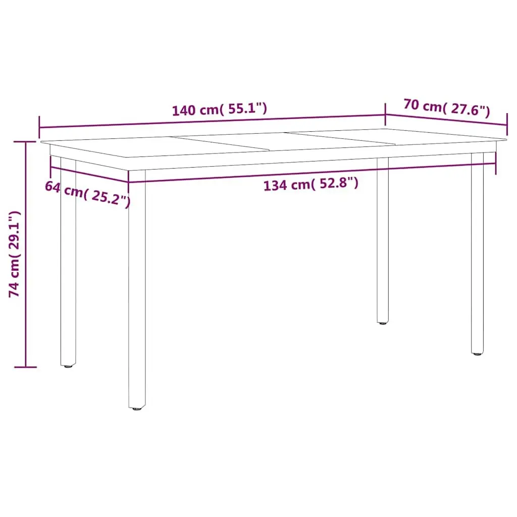 5 Piece Garden Dining Set