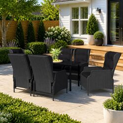 Comfortable 7 Piece Garden Dining Set with Value
