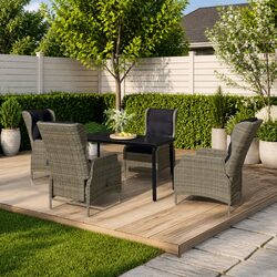Reliable 5-Piece Outdoor Dining Set with Comfort and Style