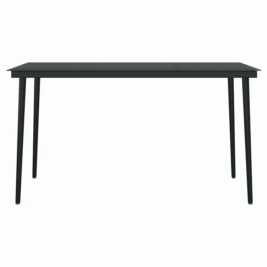 Outdoor Dining Set 5 Piece Grey Reclining Chairs Glass Top for Patios and Gardens