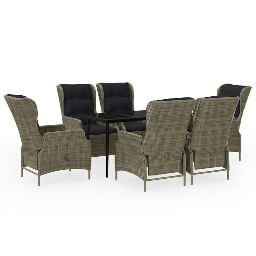7 Piece Garden Dining Set for Comfort