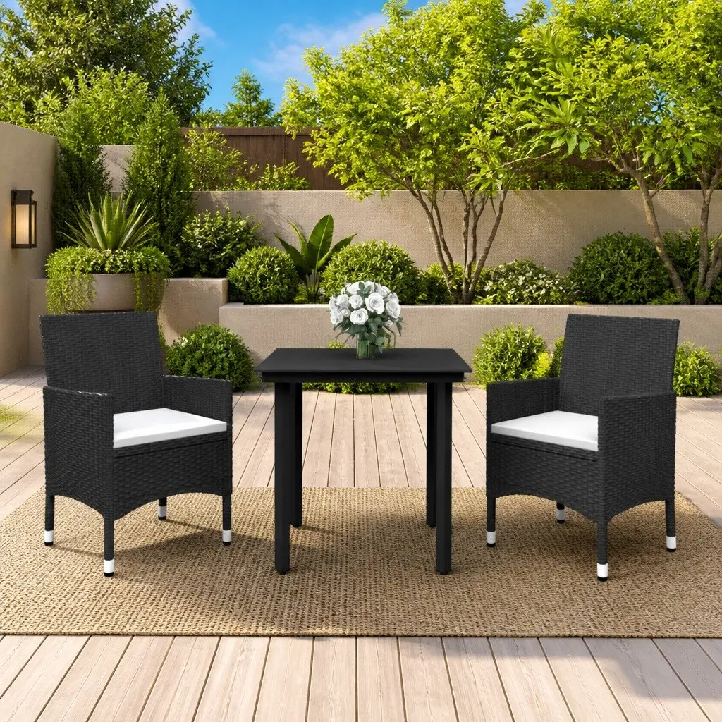 Outdoor Dining Set with Padded Seats and Table