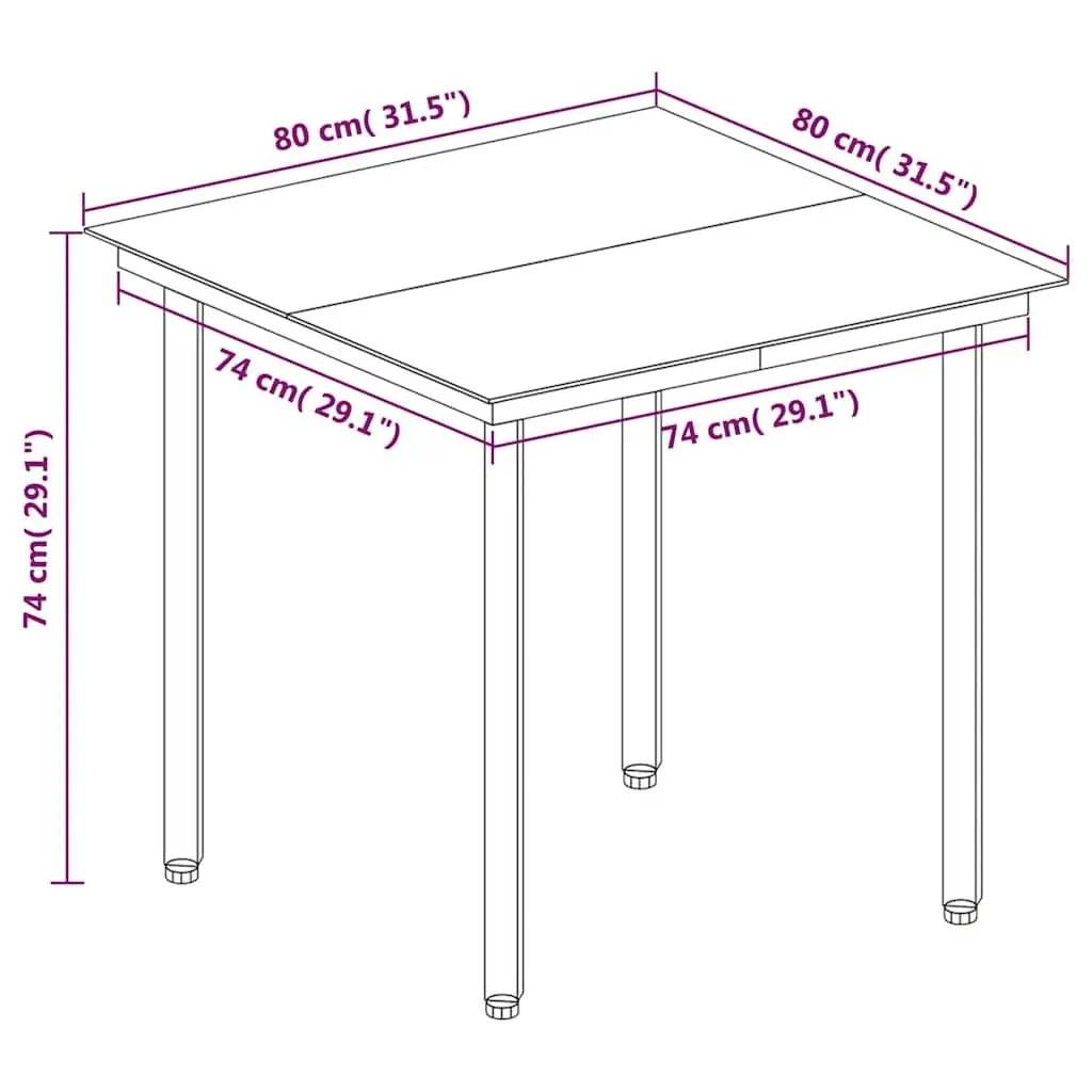 Outdoor Dining Set with Padded Seats and Table