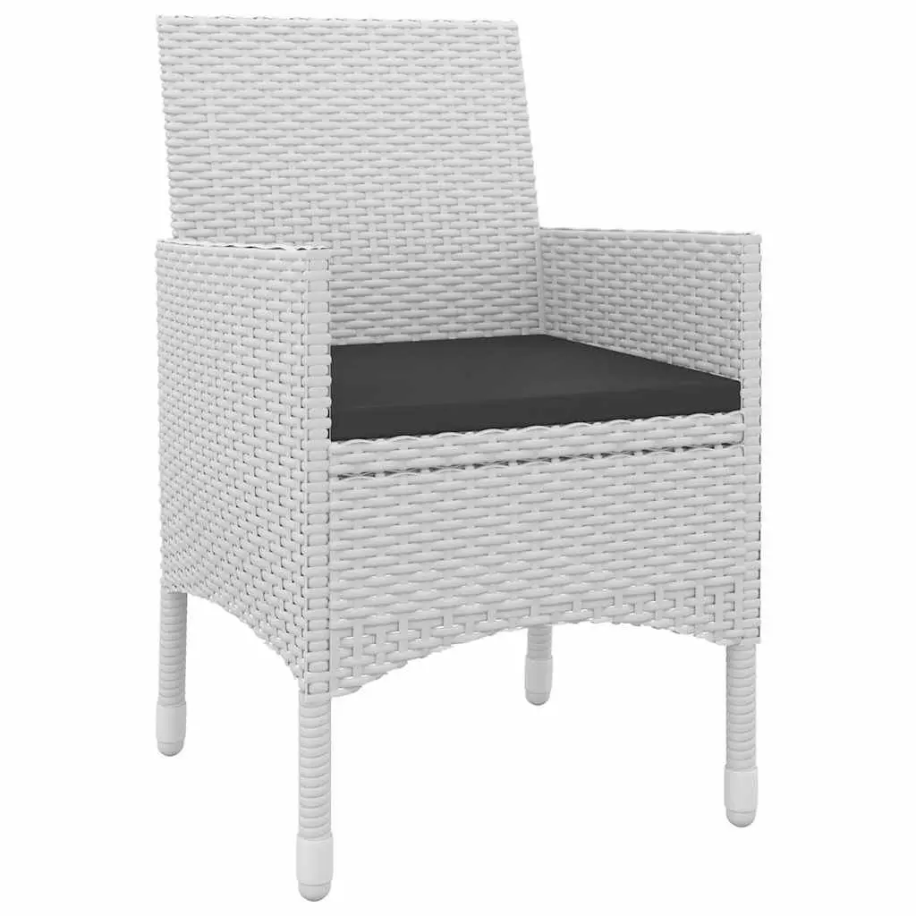 Garden Dining Set 5 Piece Outdoor Furniture PE Rattan Glass Table Cushioned