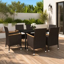 Reliable 7 Piece Outdoor Dining Set with Comfort