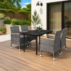 Reliable 5-Piece Garden Dining Set with Comfort and Style
