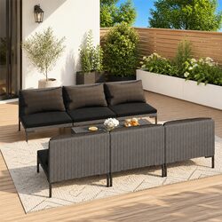 Value-Packed 7 Piece Outdoor Lounge Set with Cushions