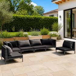 Reliable 6-Piece Outdoor Lounge Set with Cushions